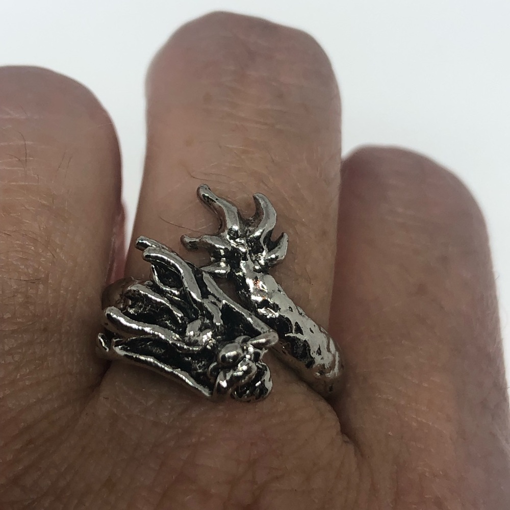 Vintage adjustable serpent dragon ring